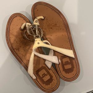 Christian Dior Logo Sandals White Worn